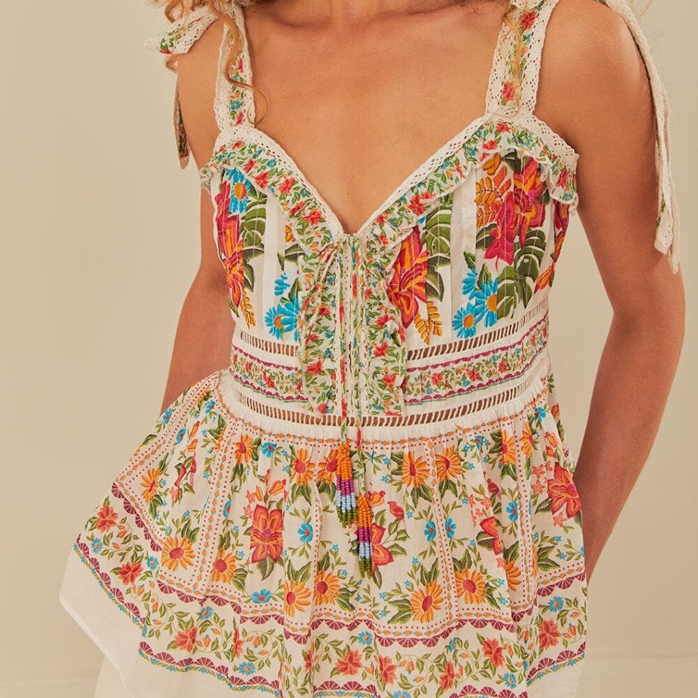 Off-White Bloom Garden Sleeveless Blouse